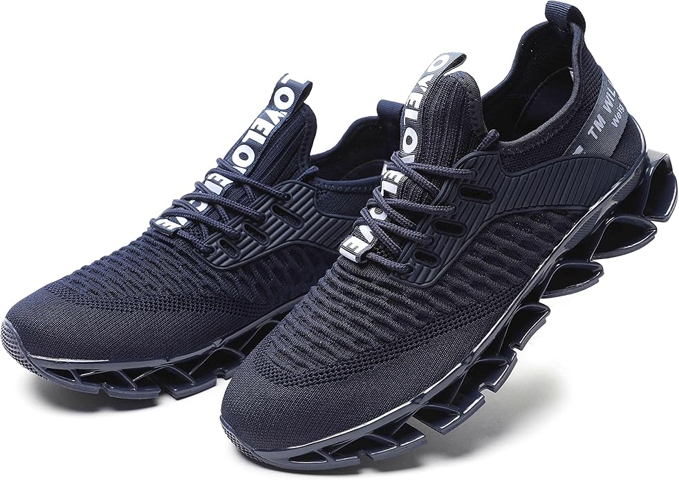 Men's Running Shoes Blade Tennis Walking Fashion Sneakers Breathable Non Slip Gym Sports Work Trainers