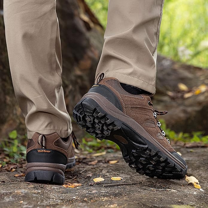 CC-Los Men's Waterproof Hiking Shoes Outdoor Comfortable Trekking Shoe Lightweight Working Sneaker