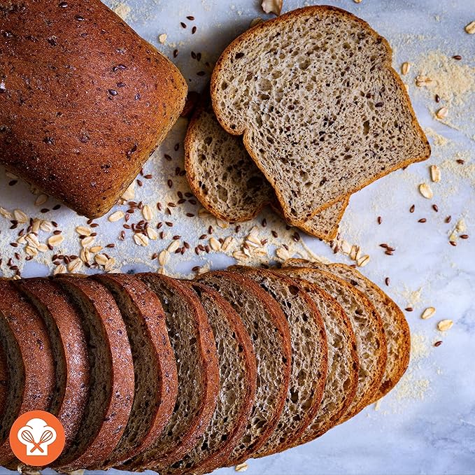 Dr. B's Multigrain Bread | 1g Net Carbs & 7g Protein | Low Calorie, Vegan, Sugar Free | Fresh, Sliced, Keto & Low Carb Bread Loaf ((2 Pack (16 oz), Plain)