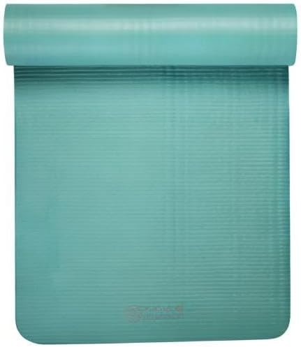 Gaiam Essentials Thick Yoga Mat Fitness & Exercise Mat with Easy-Cinch Yoga Mat Carrier Strap, 72"L x 24"W x 2/5 Inch Thick
