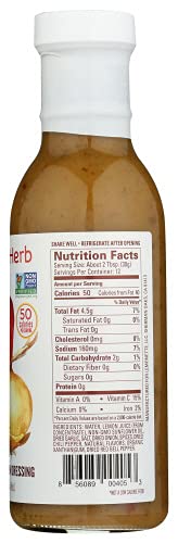 LEMONETTE Sugar Free, Low Cal, Low Fat Salad Dressing: Creamy Italian Herb 2 Gourmet 12oz bottles- Keto, Sugar Free,Gluten Free, Vinegar Free, Soy Free, Dairy Free, Canola Free, Vegan Certified
