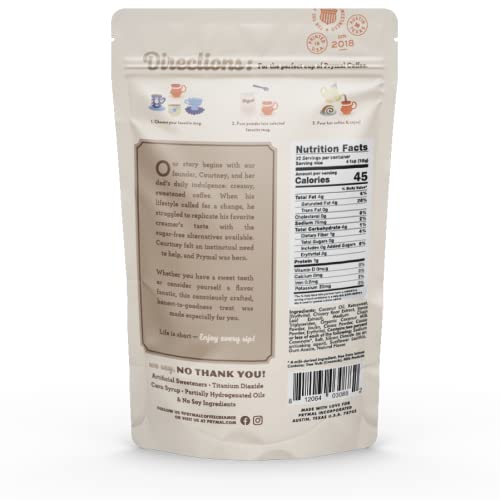 PRYMAL Coffee Creamer - Keto, Non Dairy, Sugar Free (Cacao Mocha) Natural, Non Refrigerated Powder with MCT - 11.3oz Bag