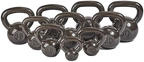 Kettlebell Cast Iron Solid Smooth Weights for Strength Training, Home Workout Gym, Training Kettlebells Sets for Women & Men