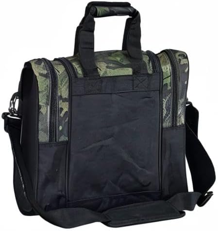 GRANDUP Bowling Ball Bag for Single Ball - Black Bowling accessories Ball Tote Bag Bowling Bag with Padded Ball Holder - Fits Bowling Shoes Up to Mens Size 14