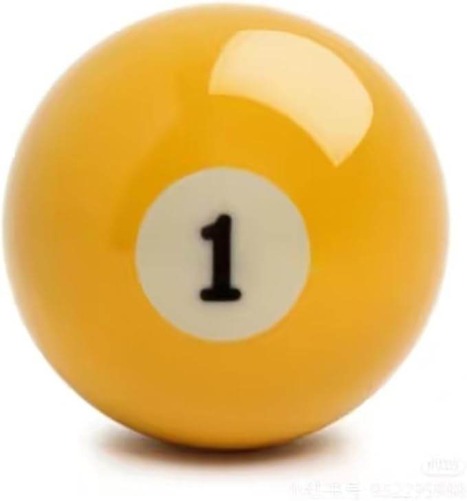 Replacement Billiards Ball, 2-1/4" Regulation Size, Object Balls with Cue Ball & Billiard #8 Ball, Standard Billiards Ball Accessories