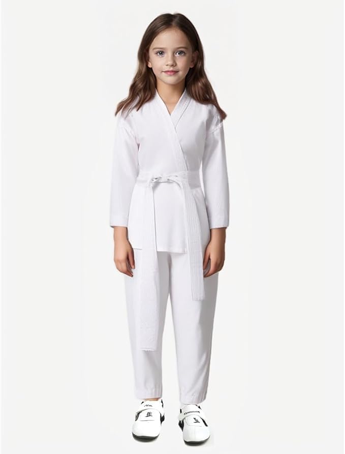 MSMAX Karate Gi for Kids Students Martial Arts Training Uniform with Belt for Judo and Karate Taekwondo Jiu Jitsu