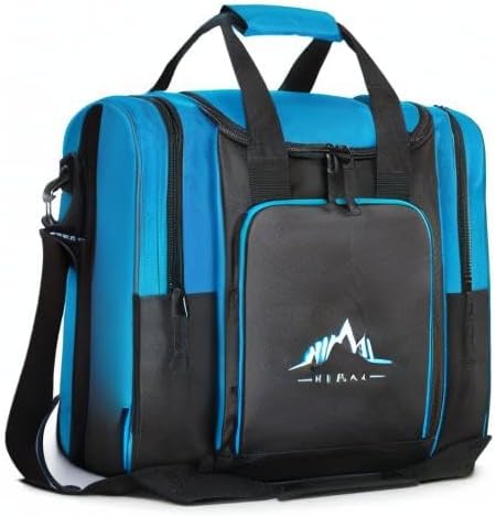 Himal Bowling Ball Bag for Single Sphere - Bowling Ball Tote Bowler's Bag with Padded Sphere Holder - Fits Bowler's Shoes Up to Mens Size 14