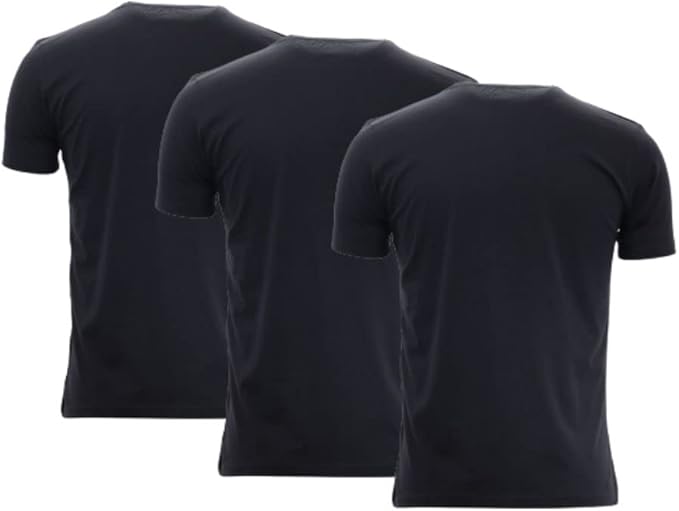 Men's Short Sleeve Crewneck T-Shirt 100% Cotton - Classic Colors - Breathable Mesh Fabric - Ideal for Sports & Everyday Wear