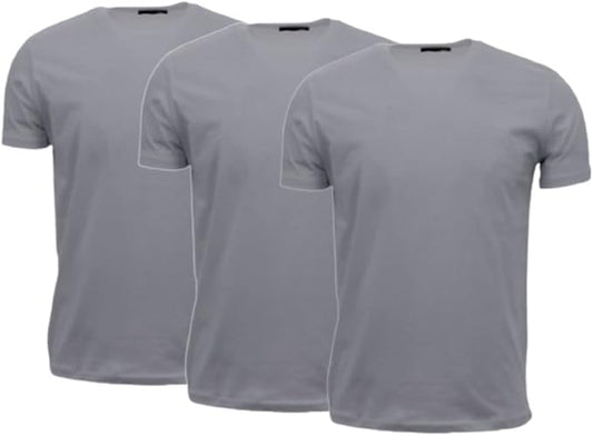 Men's Short Sleeve Crewneck T-Shirt 100% Cotton - Classic Colors - Breathable Mesh Fabric - Ideal for Sports & Everyday Wear