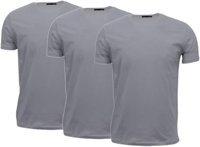 Men's Short Sleeve Crewneck T-Shirt 100% Cotton - Classic Colors - Breathable Mesh Fabric - Ideal for Sports & Everyday Wear