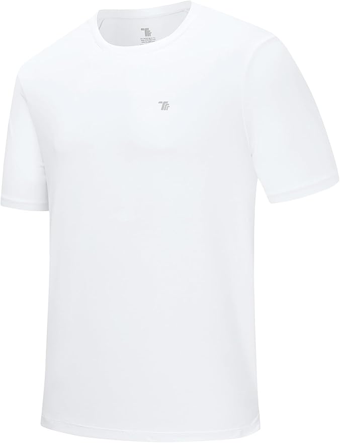 BGOWATU Men's Quick Dry Workout Athletic Shirts Lightweight Tennis Shirts for Men Running Gym Tops