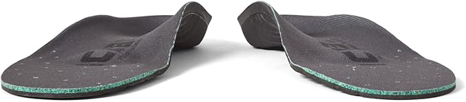 Icebug Comfort Insoles with Dynamic Arch Support, Charcoal High Arch, M 10/W 11.5-12