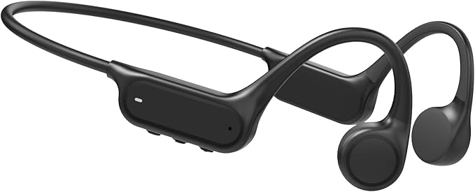 Bone Conduction Headphones, Open Ear IPX8 Waterproof Headsets Bluetooth 6.0 with Mic, Wireless Earbuds 10H Playtime Swimming Headphones for Sports, Running, Cycling