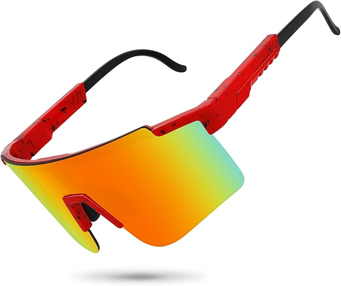 MALIDAK Sports Sunglasses for Mens Women Youth Baseball Sunglasses UV400 Protection Men Cycling Glasses