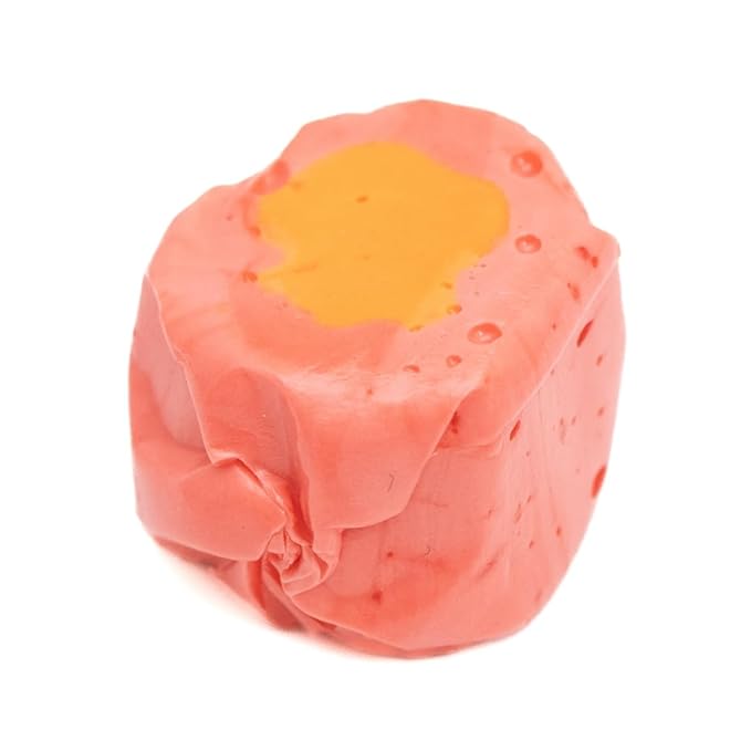 Taffy Shop Peach Not War, Peach Salt Water Taffy – Gourmet Soft Chewy Candy, Bulk Sweet Snack, Fresh Gift & Gluten-Free, 30 Individually Wrapped Pieces (7oz)