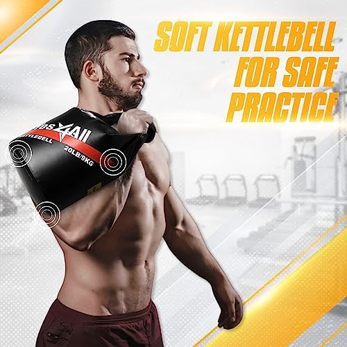 Yes4All Powder Coated Cast Iron Kettlebell Strength Training Kettlebells Weight Set for Full Body Workout, Home Gym
