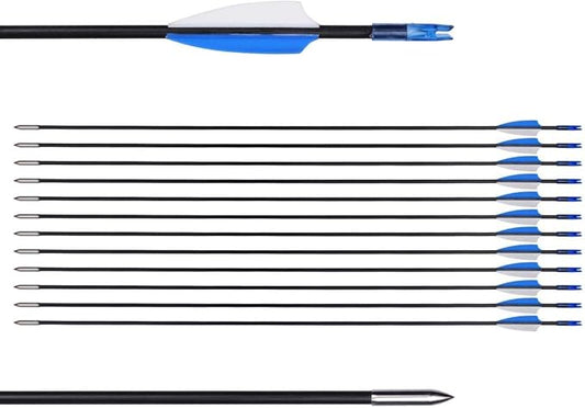 LWANO 31" Training Arrows-Archery Practice Target Arrows for Kids Youth or Beginners with Durable Shaft on Recurve Bow Compound Bow and Longbow