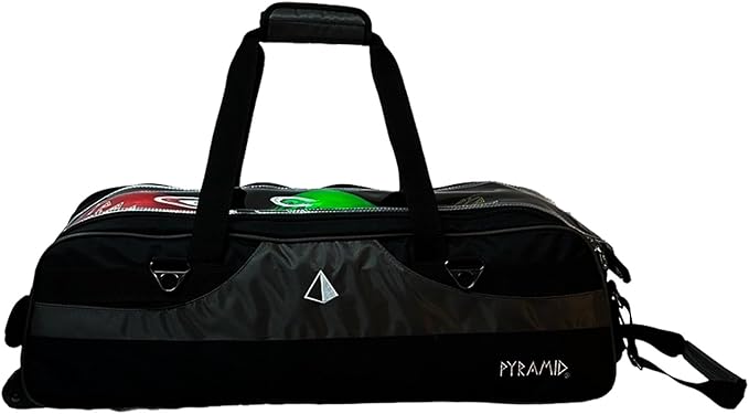 Pyramid Path Slim Triple Tote Roller Bowling Bag (No Shoe Pocket) With Large Side Accessory Pockets - Lightweight and Designed for Travel