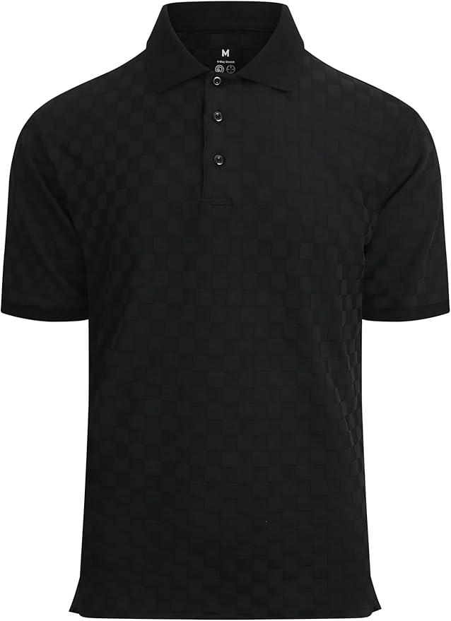 Esabel.C Golf Shirts for Men Dry Fit Performance Short Sleeve Print Moisture Wicking Collared Shirt