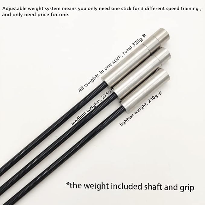 HH-GOLF Golf Swing Speed Trainer Golf Training Aid and Correction for Strength Golf Warm-up Stick Tempo Flexibility Training Club, with 3 Different Weights