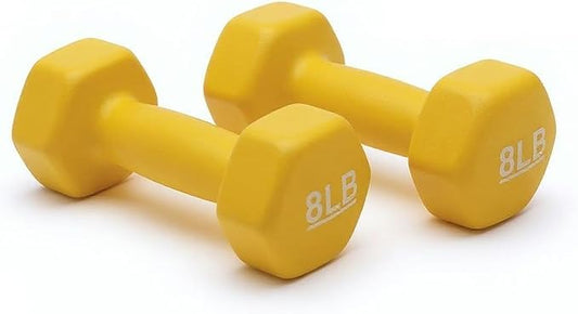 Amazon Basics Neoprene Dumbbell Hand Weights for Exercise and Muscle Toning