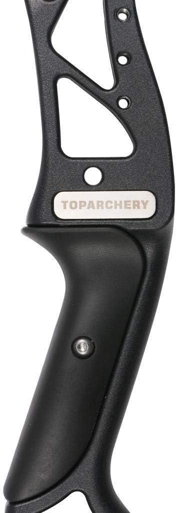 TOPARCHERY Archery 56" Takedown Hunting Recurve Bow Metal Riser Right Hand Black Longbow