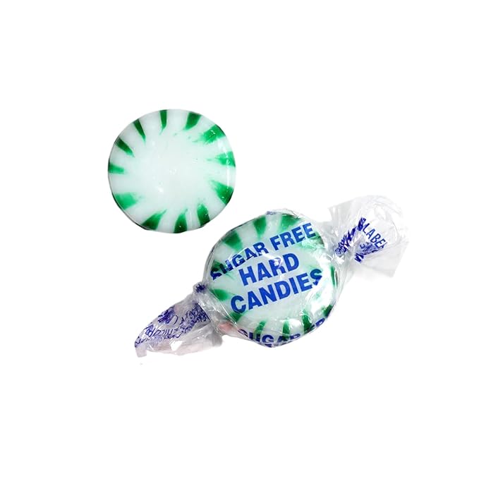 Arcor Sugar Free Spearmint Starlight Mints, 2 Pound Bulk Bag (Approx 140 Pieces), Individually Wrapped Hard Candy, The Hampton Popcorn & Candy Company