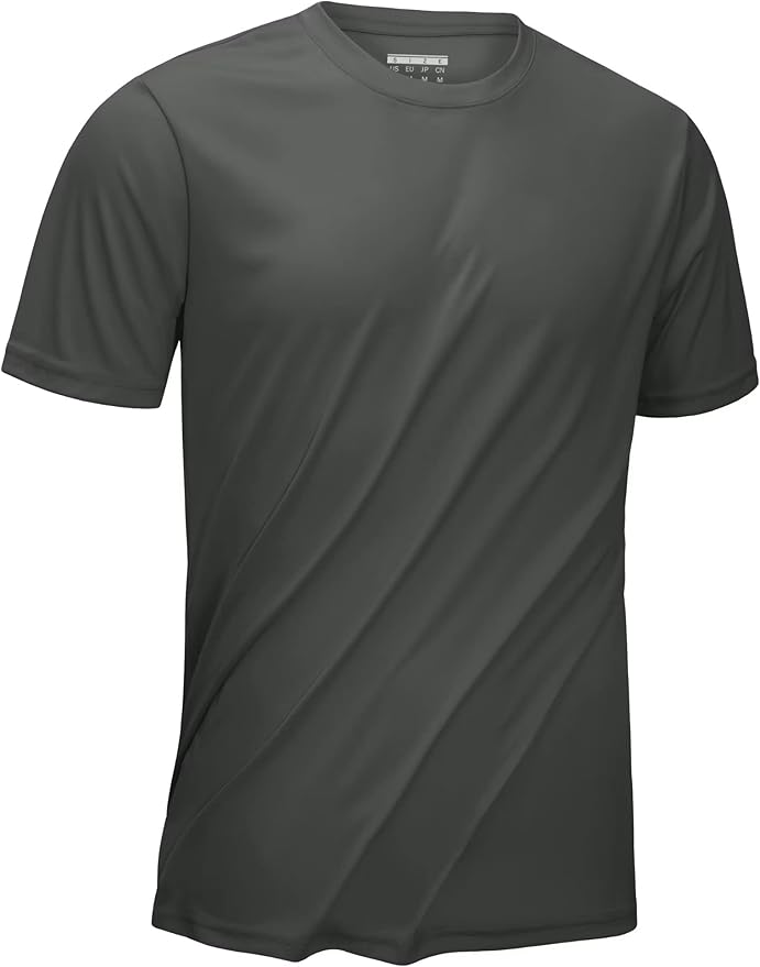 KEFITEVD Men's Short Sleeve UPF 50+ Sun Protection Shirts Quick Dry Rashguard Swim Shirt SPF Workout Fishing Athletic T-Shirt