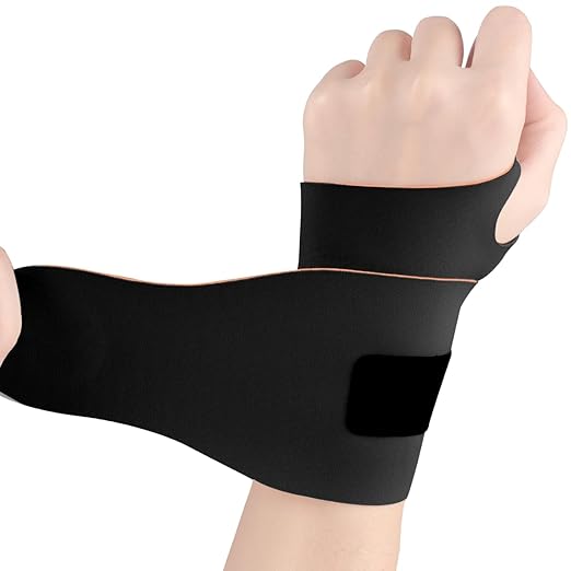 Wrist Brace Support for Carpal Tunnel Pain Relief, Ultra Thin Elastic for Tear, Ulnar Wrist wraps Repetitive Wrist Use Injury, Fit Left or Right Hand, Small and Medium Hands Sizes