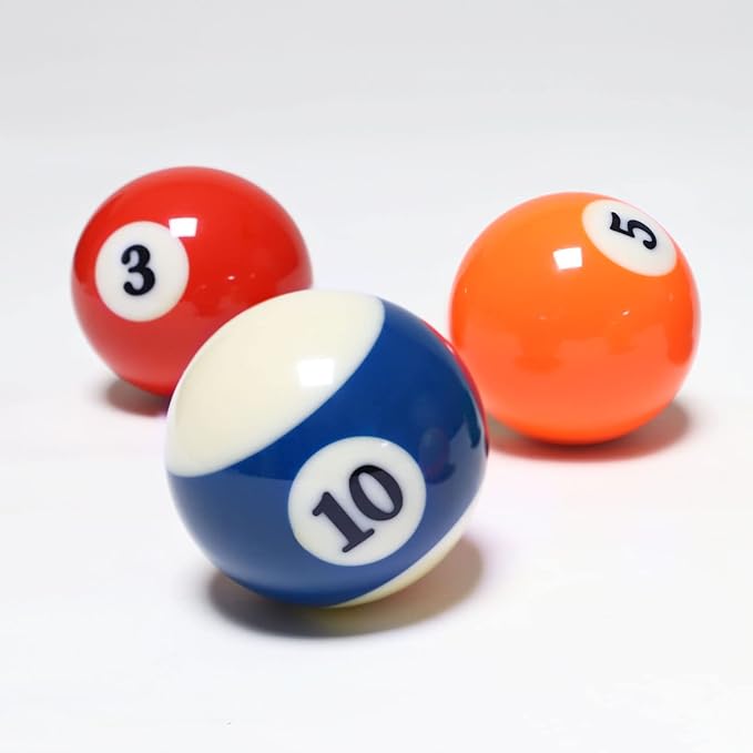 Billiard Balls Set 2-1/4" Regulation Size Pool Table Balls for Replacement (16 Resin Balls)