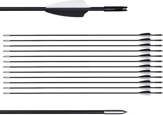 LWANO 31" Training Arrows-Archery Practice Target Arrows for Kids Youth or Beginners with Durable Shaft on Recurve Bow Compound Bow and Longbow