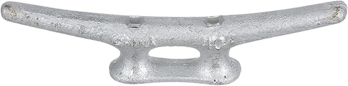 MarineNow Hot-Dipped Galvanized Iron Dock Cleat – Choose Size: 4", 6", 8", 10", 12", 14" – Heavy-Duty Boat Cleats for Dock Lines – Available in Single or Bulk Multi-Packs