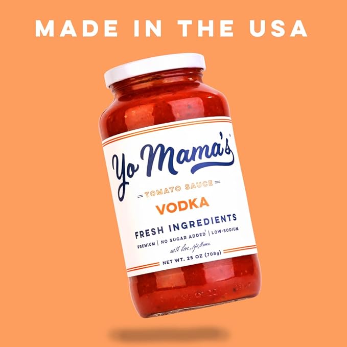 Yo Mama's Foods Keto Vodka Pasta Sauce - Pack of (2) - No Sugar Added, Low Carb, Low Sodium, Gluten Free, Paleo Friendly, and Made with Whole, Non-GMO Tomatoes