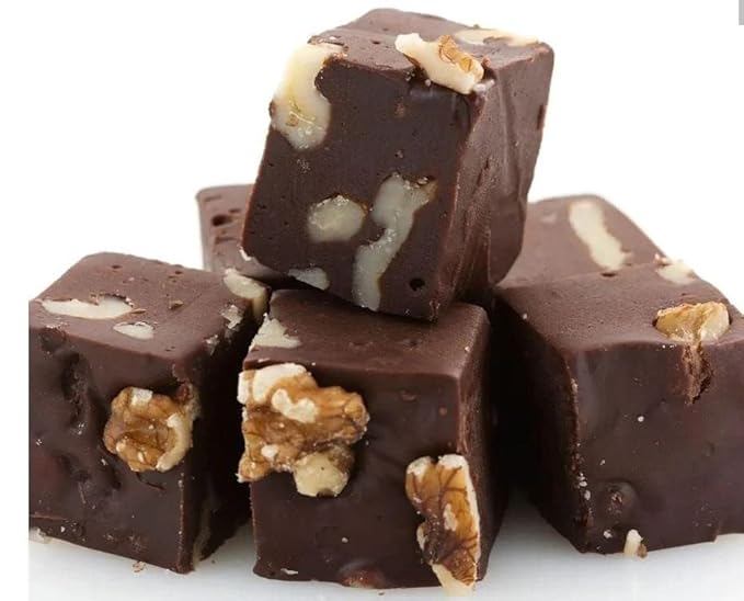 Nuts To You Sugar Free Smooth and Creamy Chocolate Walnut Fudge | Fresh Gourmet Candy | Decadent and Delicious Handcrafted Fudge - 6.6 Oz. (Pack of 2)