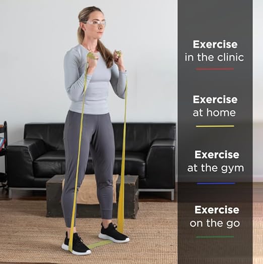 THERABAND Resistance Bands, 6 Yard Roll Professional Latex Elastic Band For Upper Body, Lower Body, & Core Exercise, Physical Therapy, Pilates, At-Home Workouts, & Rehab, Gold, Max, Level 8