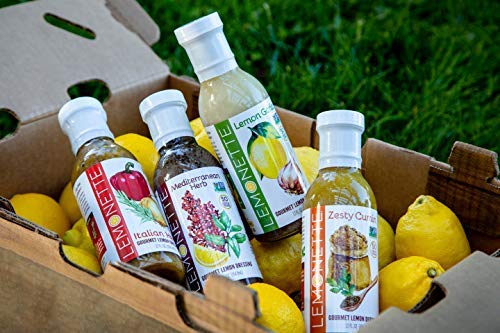 LEMONETTE Sugar Free, Low Cal, Low Fat Salad Dressing: Italian Herb 3 Gourmet 12oz bottles- Keto, Sugar Free,Gluten Free, Vinegar Free, Soy Free, Dairy Free, Canola Free, Vegan Certified