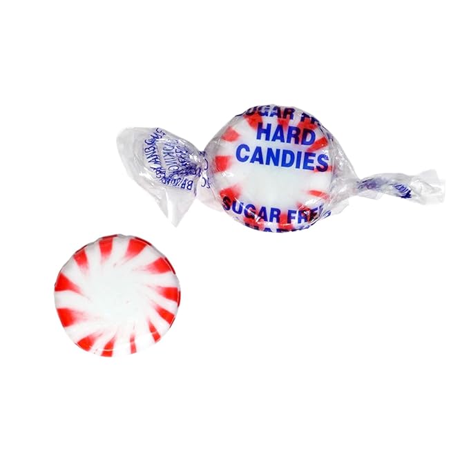 Arcor Sugar Free Peppermint Starlight Mints, 1 Pound Bulk Bag (Approx 70 Pieces), Individually Wrapped Hard Candy, The Hampton Popcorn & Candy Company