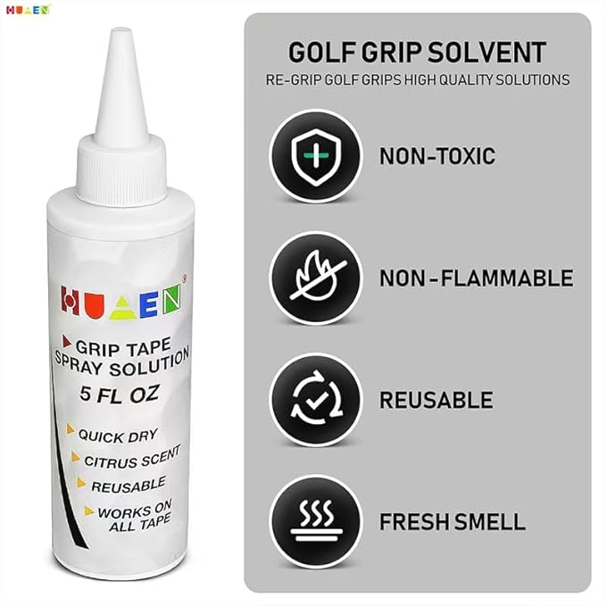 Golf Grips Kit with Golf Grip Tapes Remover Tool, 13 Golf Grip Tape,Golf Grip Solvent, Rubber Vise Clamp and Hook Knife for Regripping Golf Club Grips, Golf Club Regripping Kit