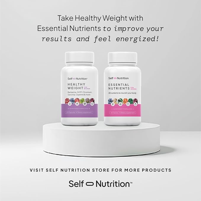 Healthy Weight Loss Supplement for Women, Vegan, Appetite and Craving Control, Fat Burner, Metaboilism Booster, Weight Loss Supplement, Metabolism and Mood Booster - 60 Units