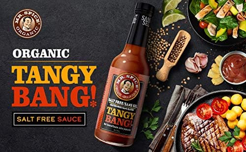 Mr. Spice Salt Free Award-Winning Taste Original 3 Pack | Garlic Steak | Honey BBQ | Tangy Bang | Low Sodium | Organic | No Salt BBQ Sauce | Gluten Free | Low Calorie Sauce | 13.5 Ounce (Pack of 3)