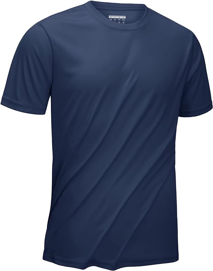 KEFITEVD Men's Short Sleeve UPF 50+ Sun Protection Shirts Quick Dry Rashguard Swim Shirt SPF Workout Fishing Athletic T-Shirt