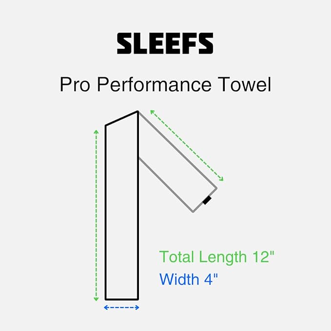 SLEEFS Black Gothic Cross Thin Football Towel