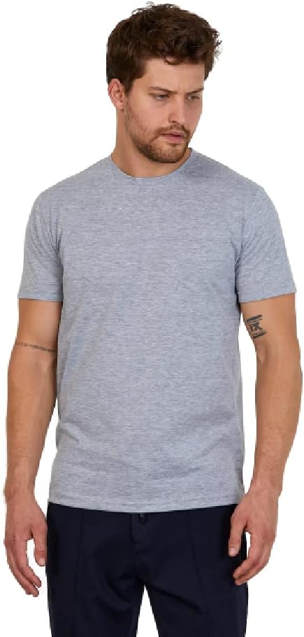 Men's Short Sleeve Crewneck T-Shirt 100% Cotton - Classic Colors - Breathable Mesh Fabric - Ideal for Sports & Everyday Wear