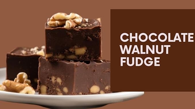 Nuts To You 6.6 Oz. Sugar Free Smooth Creamy Chocolate Walnut Fudge | Fresh Gourmet Candy | Decadent and Delicious Handcrafted Fudge