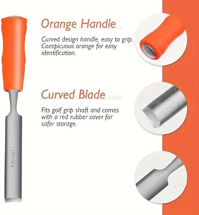 Golf Grips Kit with Golf Grip Tapes Remover Tool, 13 Golf Grip Tape,Golf Grip Solvent, Rubber Vise Clamp and Hook Knife for Regripping Golf Club Grips, Golf Club Regripping Kit