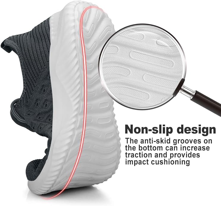 Feethit Mens Slip On Walking Shoes Lightweight Breathable Non Slip Running Shoes Comfortable Fashion Sneakers for Men