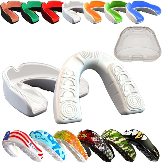 Boil and Bite Mouth Guard (Youth & Adult) DA Custom Fit Sport Mouthpiece for Football, Hockey, Rugby, Lacrosse,Boxing,MMA(Free Case Included!)