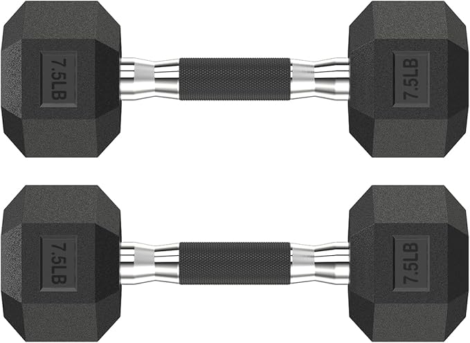 Hex Dumbbell Set 2.5-400 lb, Rubber Encased Exercise & Fitness Dumbbells, Weights Dumbbells Set of 2, Hand Weight for Strength Training