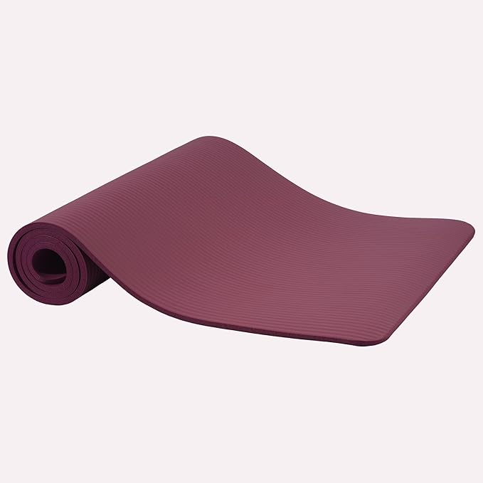 Yoga Mat, 1/2-Inch Extra Thick High Density Exercise Mat, Anti-Tear Exercise Yoga Mat with Carrying Strap, Suitable for Various Yoga Exercises
