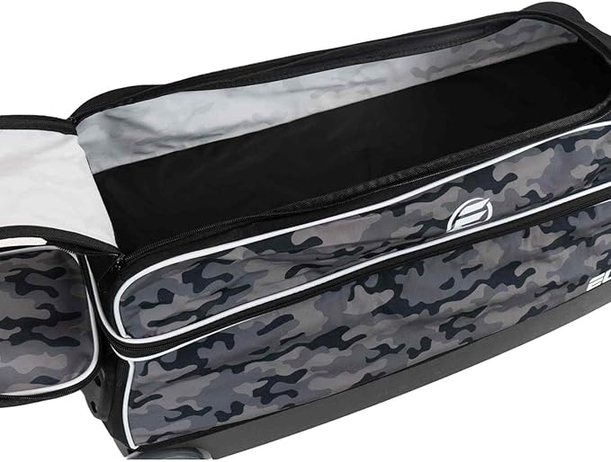 ELITE Basic Triple Roller Black Bowling Bag - 3 Ball Roller, Fits 2 Pairs of Size 15 Shoes, Air Travel-Friendly